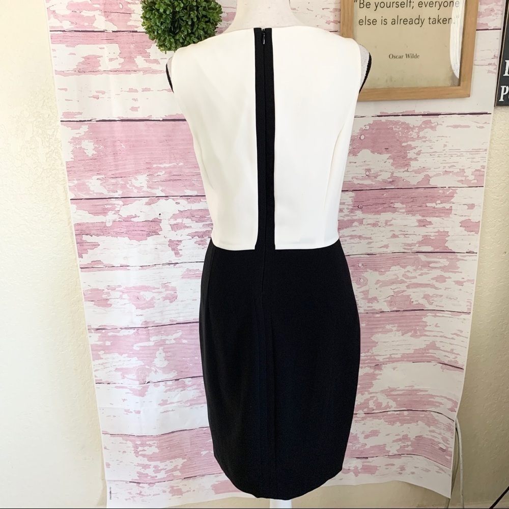 CLAUDIA STRATER Black White Sleeveless Dress 34 - Picture 2 of 7